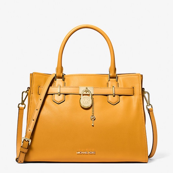 MICHAEL KORS Hamilton Medium Leather Satchel - Picture 8 of 10